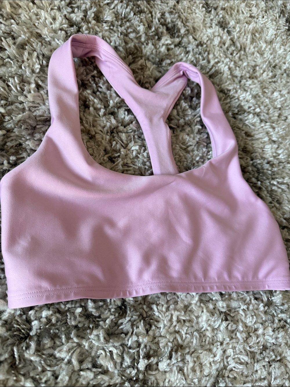 ALO Women's Pink Racerback Sports Bra